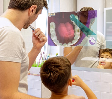 Comment fonctionne une brosse à dents intelligente sur un miroir intelligent ?